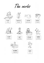 English Worksheet: the basic verbs