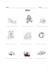 English Worksheet: toys vocabulary