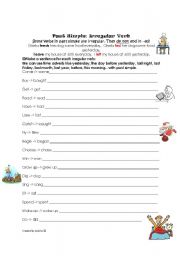 English Worksheet: Past Simple-Irregular Verbs