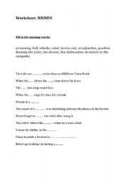 English worksheet: sounds