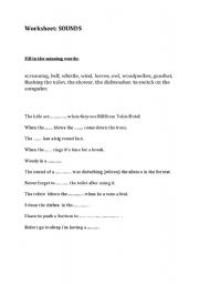 English Worksheet: sounds