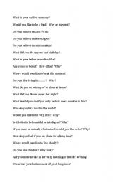 English Worksheet: general conversation questions