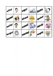 English Worksheet: feelings and moods domino