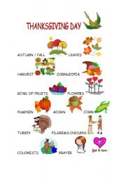 English Worksheet: Thanksgiving Day