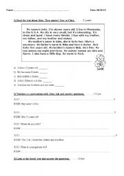 English Worksheet: Family relationships and Present simple review