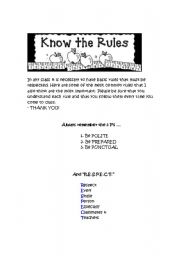 English Worksheet: Classrules