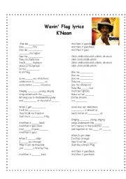 English worksheet: wavin Flag song