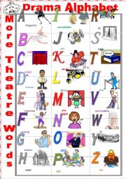 English Worksheet: Drama Alphabet