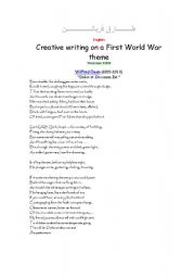 English worksheet: World War One