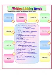 English Worksheet: Linking words 