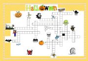 English Worksheet: Halloween crossword