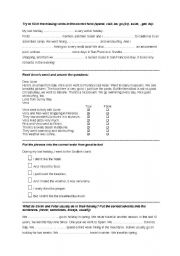 English worksheet: simple present + simple past: diverse exercises