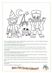 English Worksheet: Halloween Glyph 2010!