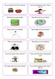 English Worksheet: speaking cards