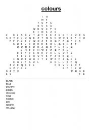 colours wordsearch