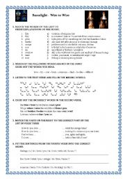 English Worksheet: Razorlight - Wire to Wire - Song worksheet