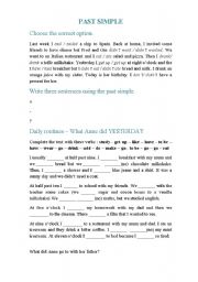 English Worksheet: THE PAST SIMPLE