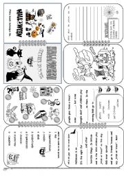 English Worksheet: Halloween Mini Book