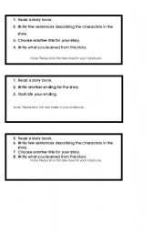 English worksheet: Writing Tasks