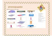 English Worksheet: School Supplies