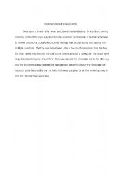 English Worksheet: Chocolate Bar