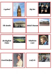 English Worksheet: Great Britain domino part 1