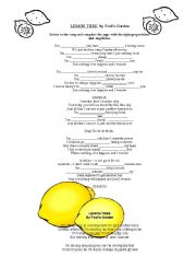 English worksheet: Lemon tree