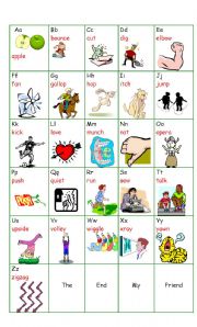 English Worksheet: ABC Initial sounds and pictures