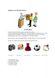 English Worksheet: vocabulary-at the post office-possessive case