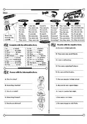 English Worksheet: Grammar Focus Series_03 To BE SIMPLE PAST (Fully Editable + Answer Key)