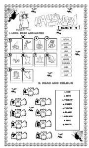 English Worksheet: HALLOWEEN FUN FOR CHILDREN/SET 1