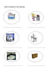 English Worksheet: FURNITURE