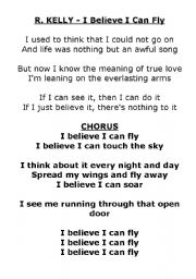 I BELIEVE I CAN FLY - STRIPS OF PAPER