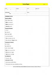 English Worksheet: Question Words