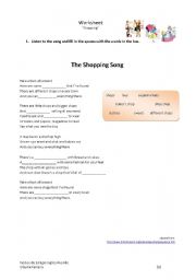 English worksheet: Shopping