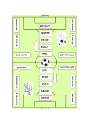 English Worksheet: past simple game