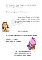 English Worksheet: Tongue-twisters_vol 1