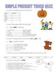 English Worksheet: simple present