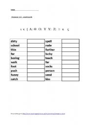 English Worksheet: Phonemes test (Vowels)