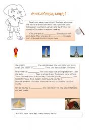 English worksheet: Adventurer Sarah