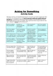 Asking for Something activity cards