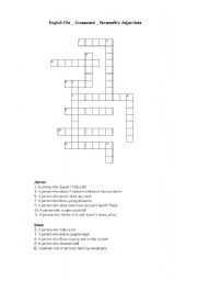 English Worksheet: Personality Activities