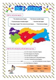 English Worksheet: Regions of Turkey