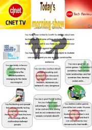 English Worksheet: Debate about New Technologies