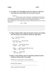 English worksheet: exam for young learners