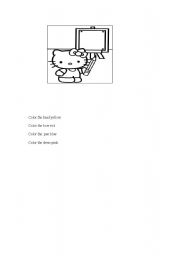 English Worksheet: color