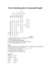 English Worksheet: new york recycles