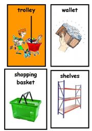 English Worksheet: shopping flashcards