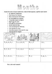 English Worksheet: Months of the year