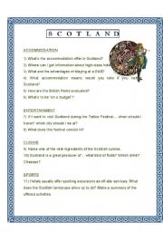 English Worksheet: Scotland